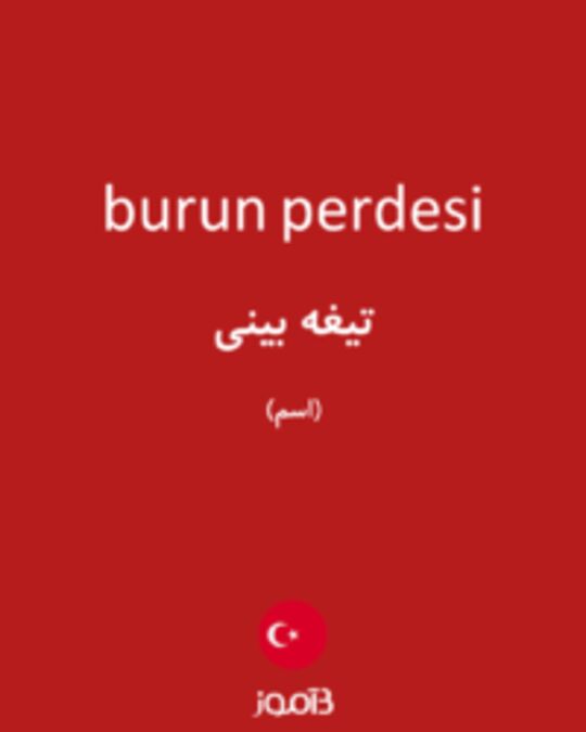  تصویر burun perdesi - دیکشنری انگلیسی بیاموز