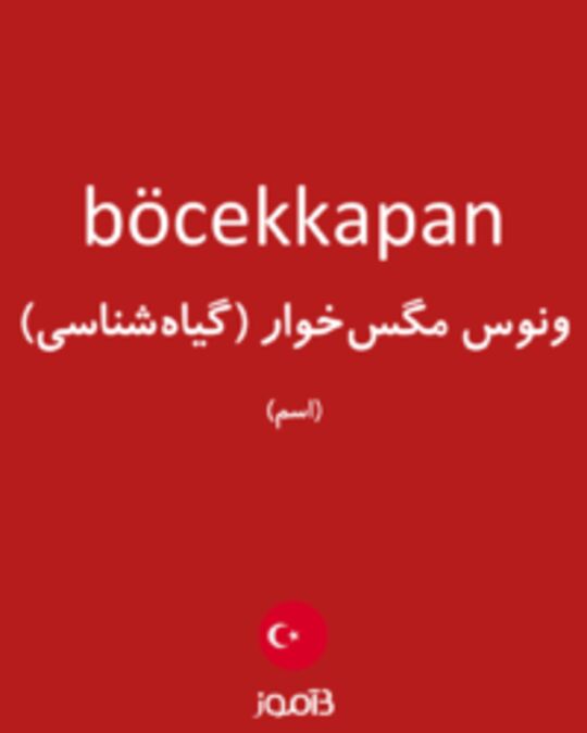  تصویر böcekkapan - دیکشنری انگلیسی بیاموز