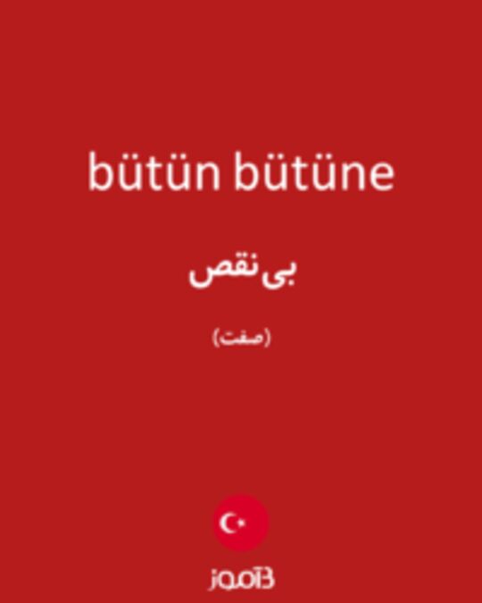  تصویر bütün bütüne - دیکشنری انگلیسی بیاموز