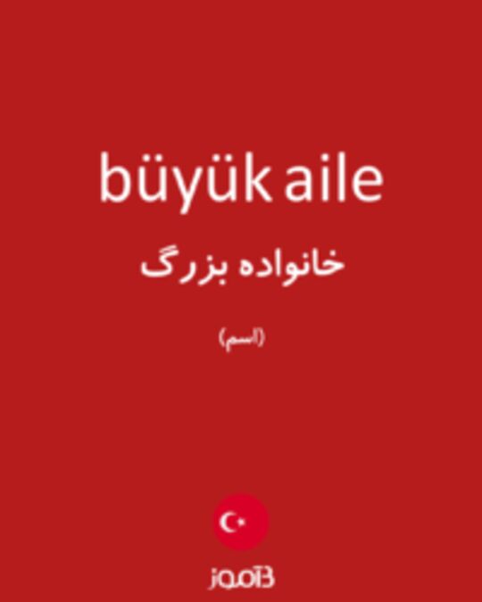  تصویر büyük aile - دیکشنری انگلیسی بیاموز