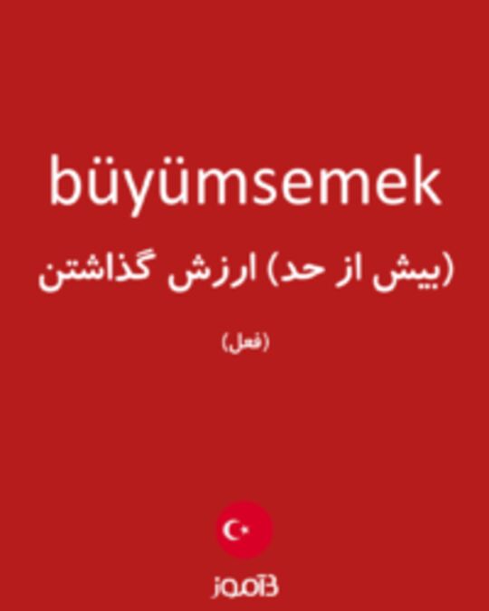  تصویر büyümsemek - دیکشنری انگلیسی بیاموز