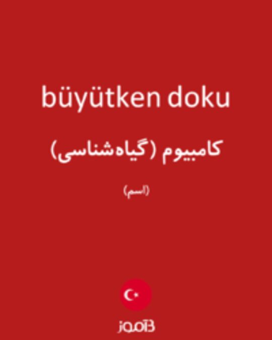  تصویر büyütken doku - دیکشنری انگلیسی بیاموز