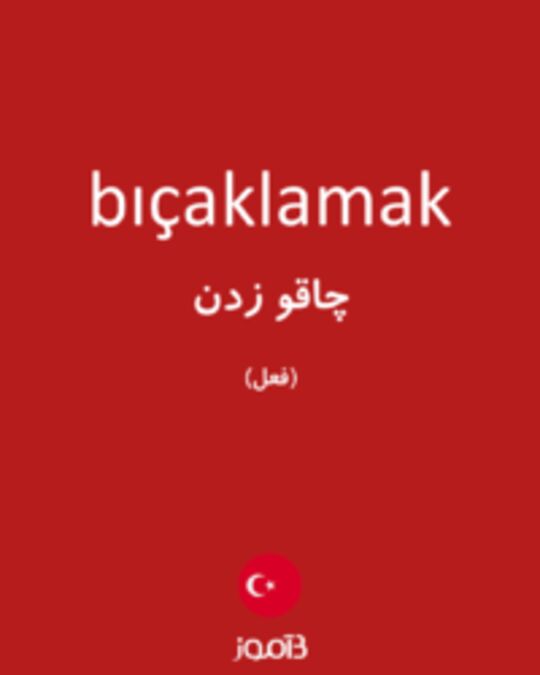  تصویر bıçaklamak - دیکشنری انگلیسی بیاموز