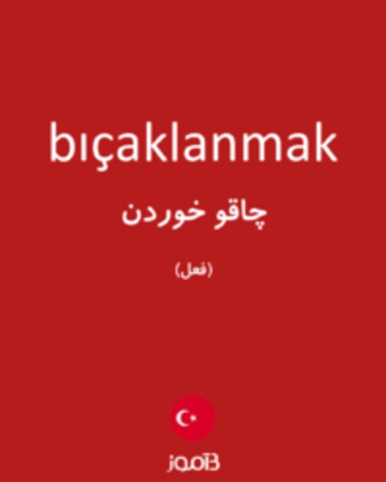  تصویر bıçaklanmak - دیکشنری انگلیسی بیاموز