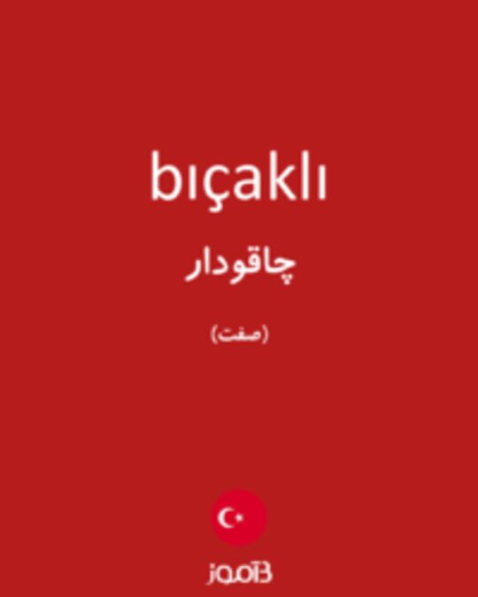  تصویر bıçaklı - دیکشنری انگلیسی بیاموز