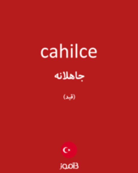  تصویر cahilce - دیکشنری انگلیسی بیاموز