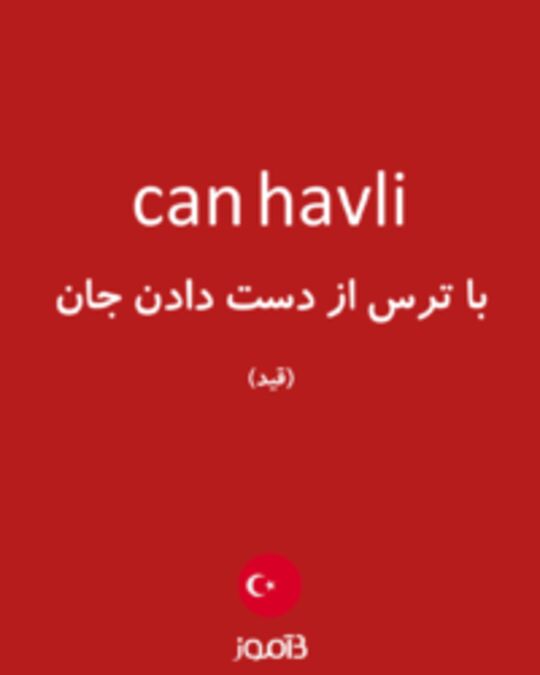  تصویر can havli - دیکشنری انگلیسی بیاموز