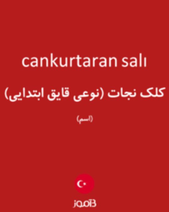  تصویر cankurtaran salı - دیکشنری انگلیسی بیاموز