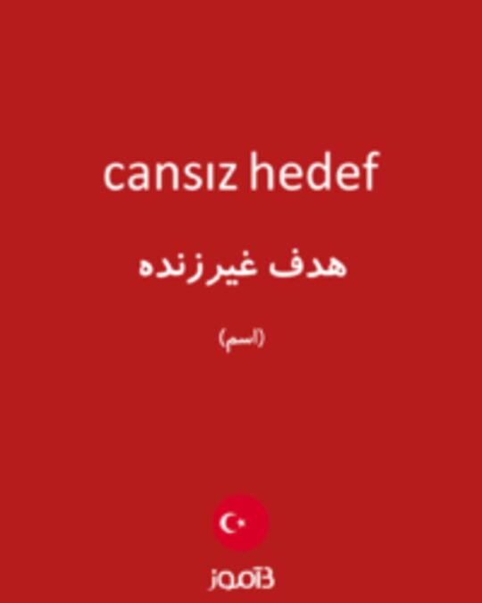  تصویر cansız hedef - دیکشنری انگلیسی بیاموز