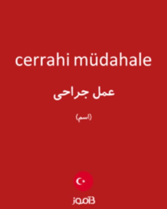  تصویر cerrahi müdahale - دیکشنری انگلیسی بیاموز