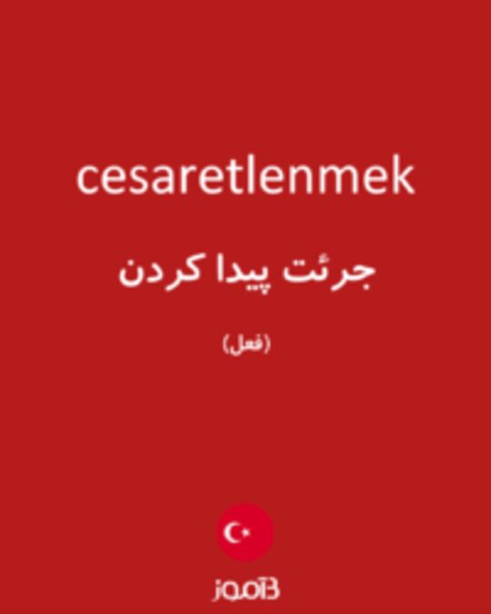  تصویر cesaretlenmek - دیکشنری انگلیسی بیاموز