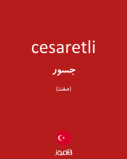  تصویر cesaretli - دیکشنری انگلیسی بیاموز