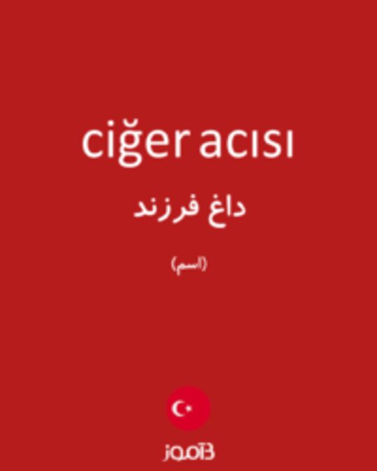  تصویر ciğer acısı - دیکشنری انگلیسی بیاموز