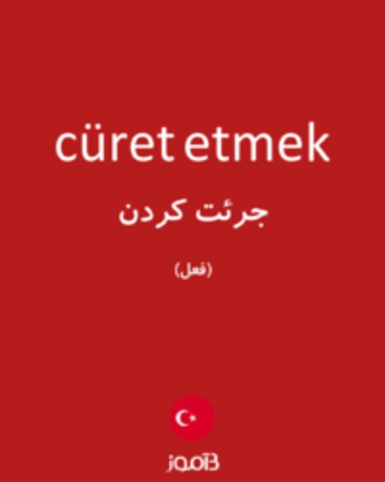  تصویر cüret etmek - دیکشنری انگلیسی بیاموز