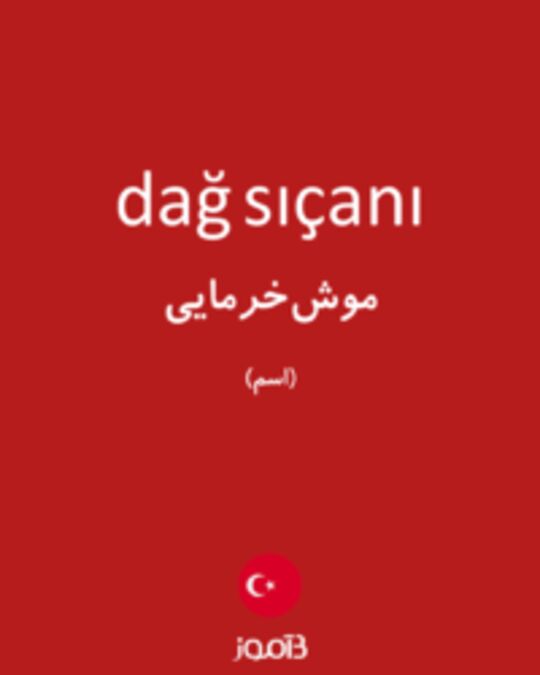  تصویر dağ sıçanı - دیکشنری انگلیسی بیاموز