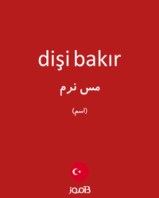  تصویر dişi bakır - دیکشنری انگلیسی بیاموز