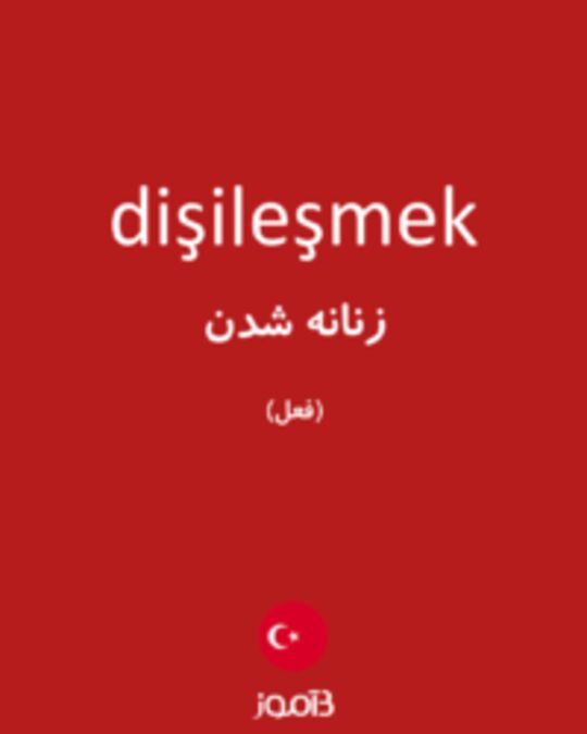  تصویر dişileşmek - دیکشنری انگلیسی بیاموز