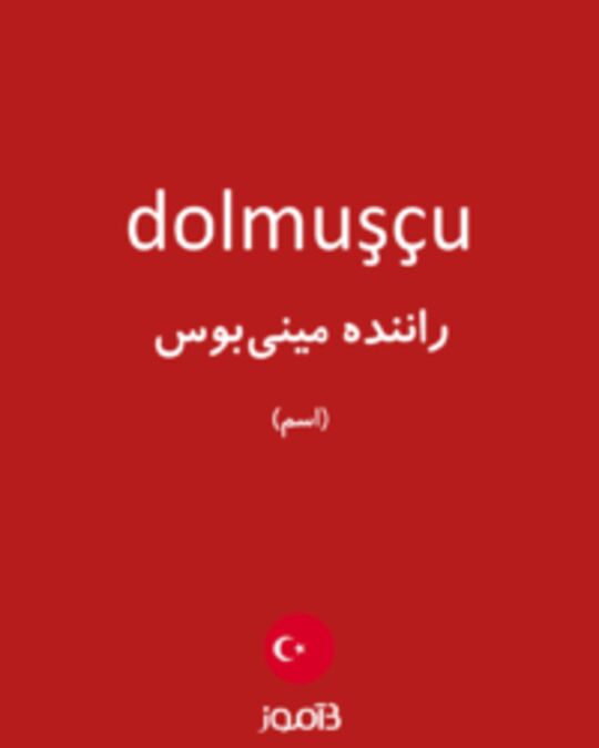  تصویر dolmuşçu - دیکشنری انگلیسی بیاموز