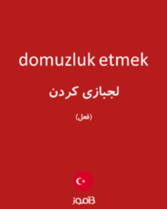  تصویر domuzluk etmek - دیکشنری انگلیسی بیاموز