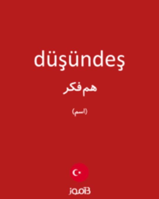  تصویر düşündeş - دیکشنری انگلیسی بیاموز