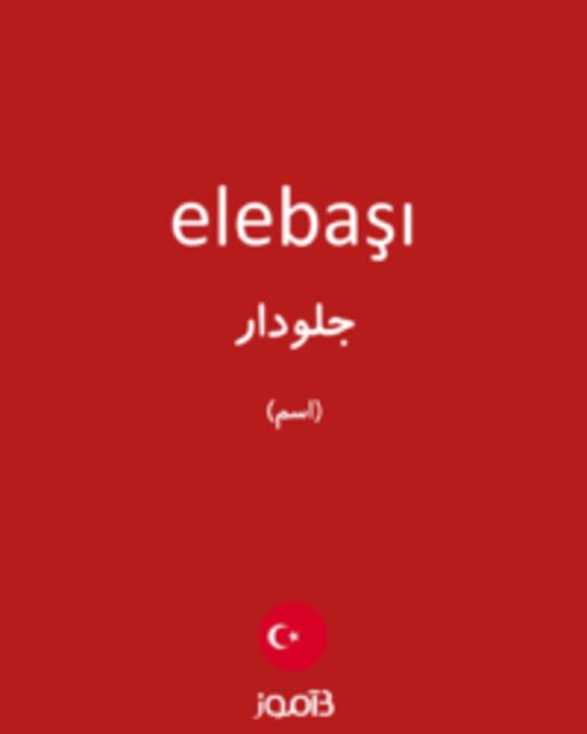  تصویر elebaşı - دیکشنری انگلیسی بیاموز