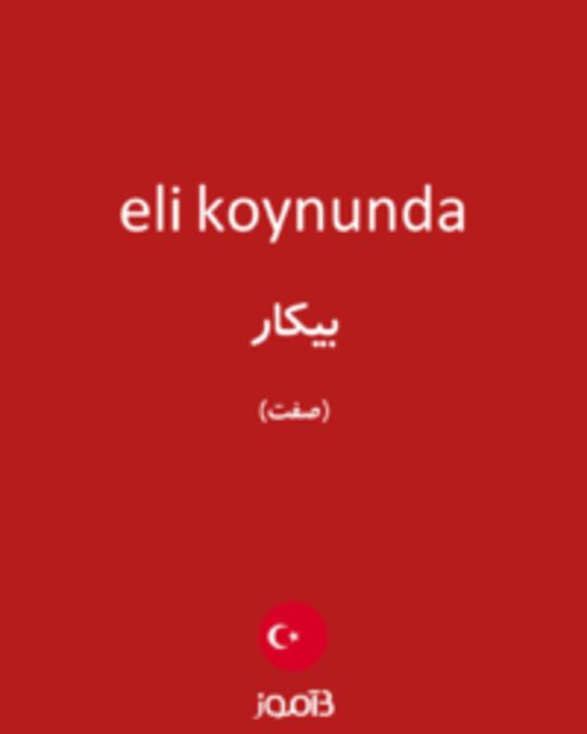  تصویر eli koynunda - دیکشنری انگلیسی بیاموز