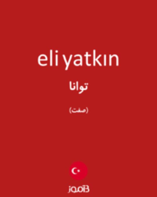  تصویر eli yatkın - دیکشنری انگلیسی بیاموز