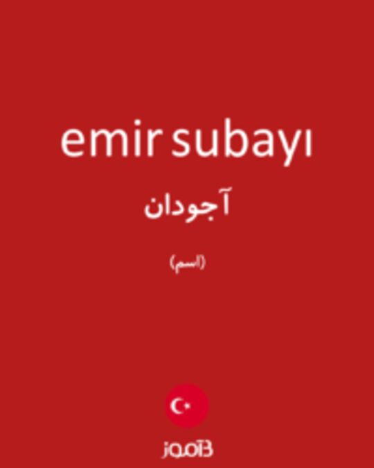  تصویر emir subayı - دیکشنری انگلیسی بیاموز