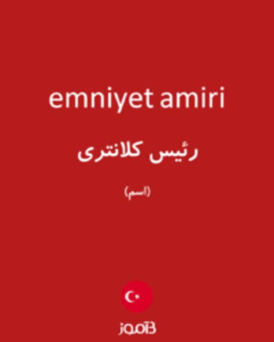  تصویر emniyet amiri - دیکشنری انگلیسی بیاموز