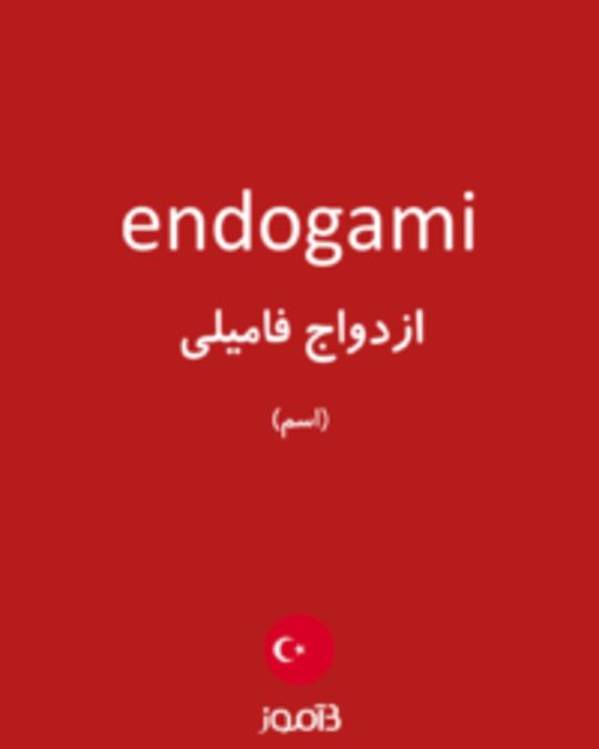  تصویر endogami - دیکشنری انگلیسی بیاموز