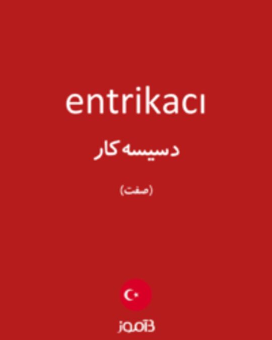  تصویر entrikacı - دیکشنری انگلیسی بیاموز