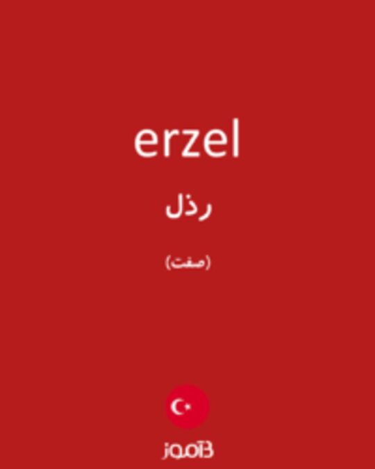  تصویر erzel - دیکشنری انگلیسی بیاموز