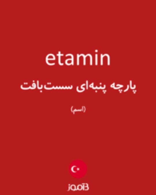  تصویر etamin - دیکشنری انگلیسی بیاموز