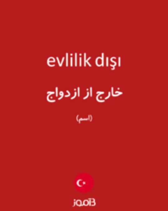  تصویر evlilik dışı - دیکشنری انگلیسی بیاموز