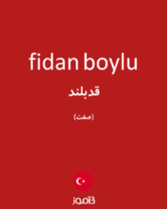  تصویر fidan boylu - دیکشنری انگلیسی بیاموز