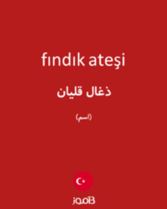  تصویر fındık ateşi - دیکشنری انگلیسی بیاموز