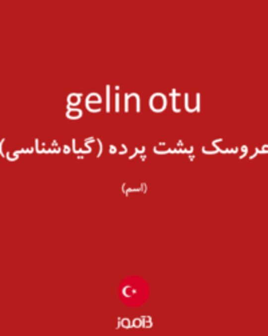  تصویر gelin otu - دیکشنری انگلیسی بیاموز