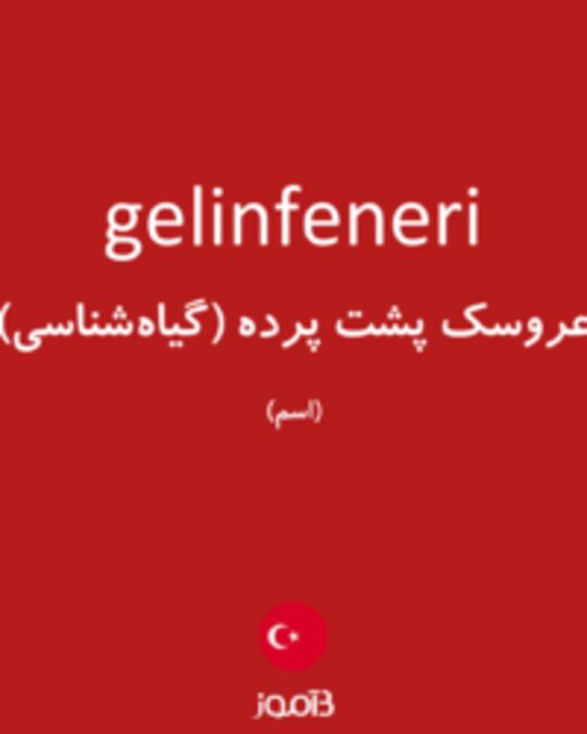  تصویر gelinfeneri - دیکشنری انگلیسی بیاموز