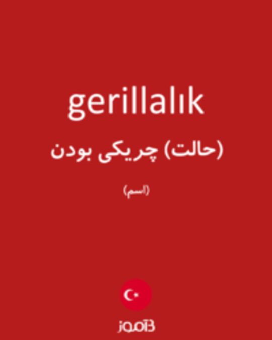  تصویر gerillalık - دیکشنری انگلیسی بیاموز