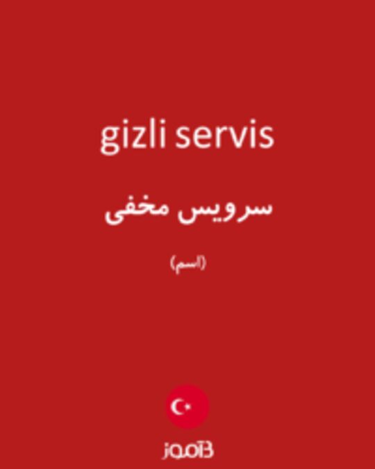  تصویر gizli servis - دیکشنری انگلیسی بیاموز