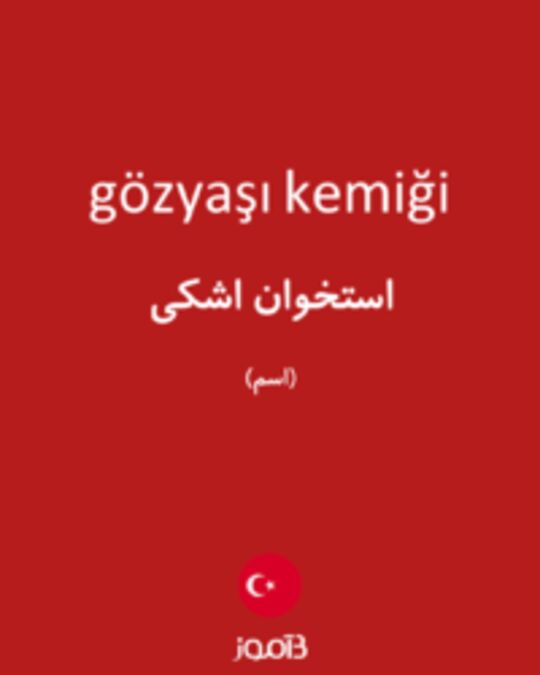  تصویر gözyaşı kemiği - دیکشنری انگلیسی بیاموز