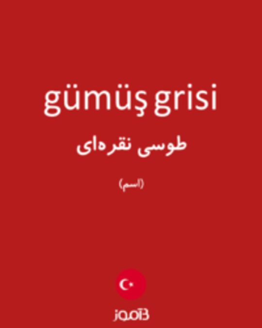  تصویر gümüş grisi - دیکشنری انگلیسی بیاموز