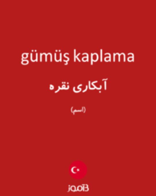  تصویر gümüş kaplama - دیکشنری انگلیسی بیاموز