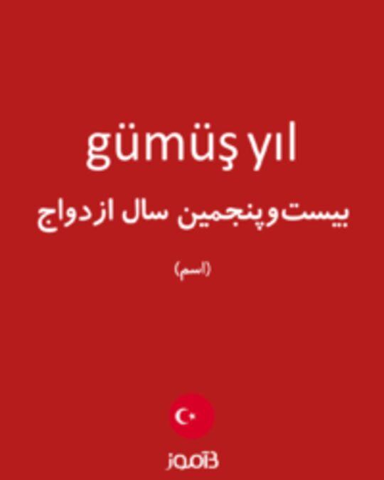  تصویر gümüş yıl - دیکشنری انگلیسی بیاموز