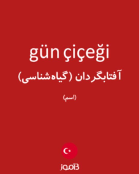  تصویر gün çiçeği - دیکشنری انگلیسی بیاموز