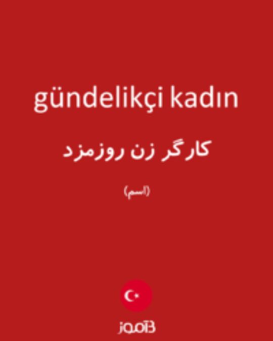  تصویر gündelikçi kadın - دیکشنری انگلیسی بیاموز