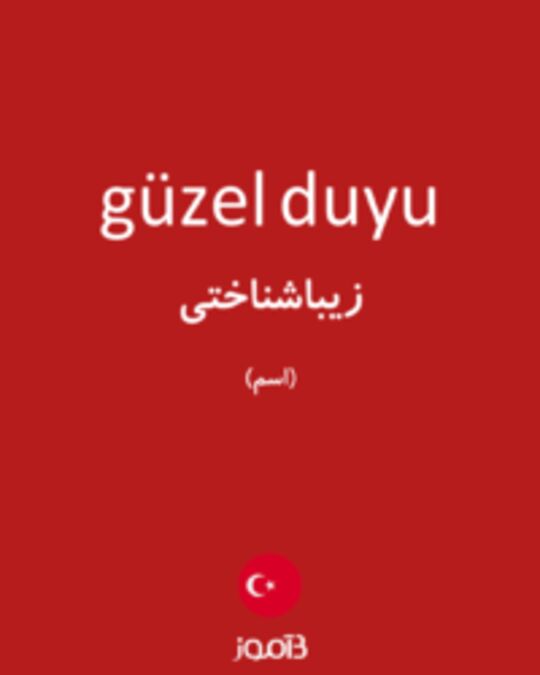  تصویر güzel duyu - دیکشنری انگلیسی بیاموز