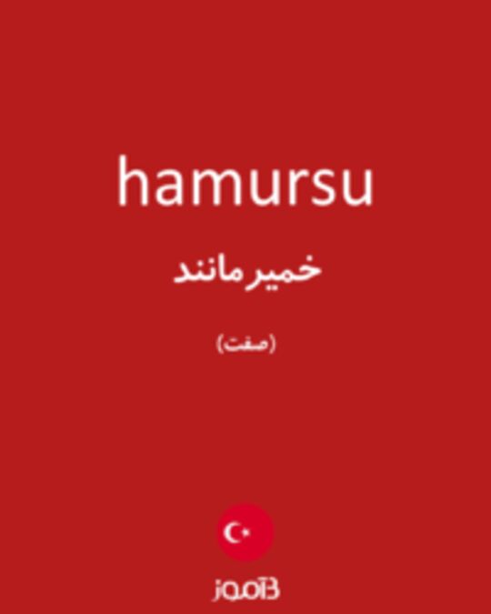  تصویر hamursu - دیکشنری انگلیسی بیاموز