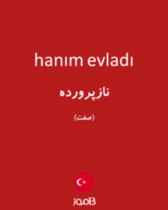  تصویر hanım evladı - دیکشنری انگلیسی بیاموز