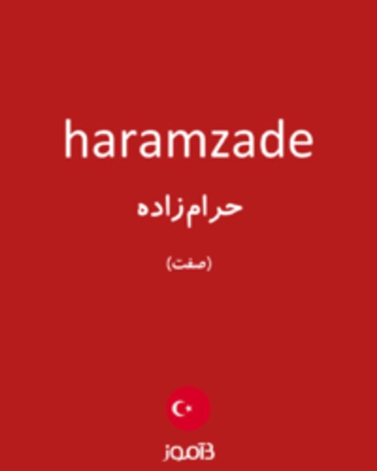  تصویر haramzade - دیکشنری انگلیسی بیاموز